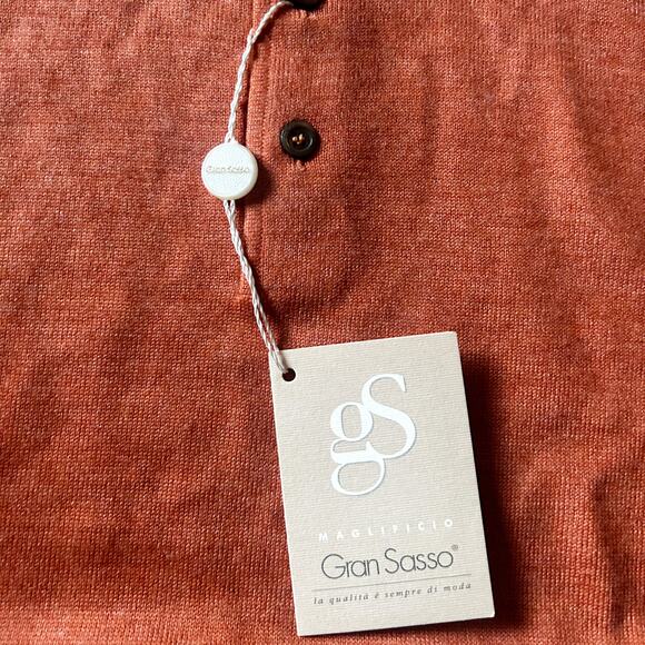 Vintage Gran Sasso Silk Cashmere Polo Collared Henley Shirt Sweater Men’s Sz XXL - Picture 6 of 9